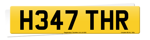 Registration number H347 THR